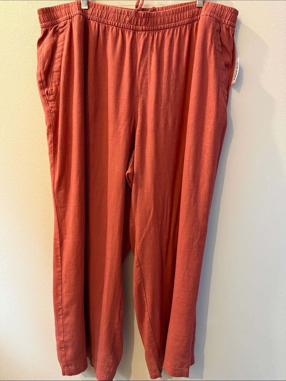 Old Navy Linen Blend Wide-Leg Pants in Spice Red